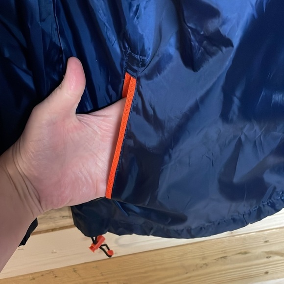 NFL Chicago Bears size small orange and blue windbreaker jacket with pockets - Picture 3 of 12